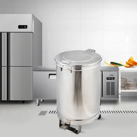 Xiangsheng Stainless Steel Garbage Bin Round Shape with Wheels