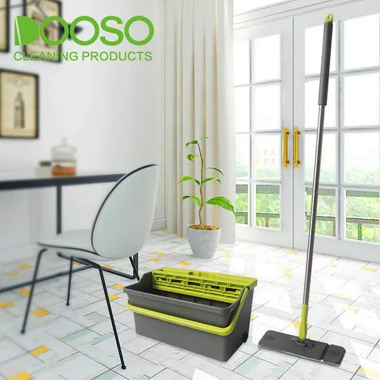 Hand Free Flat Mop and Bucket Set Squeeze Mop with Bucket