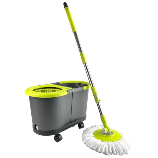 Joyclean Trapeador Moderno Easy Spin Rotating Magic Mop with Wringer and Bucket