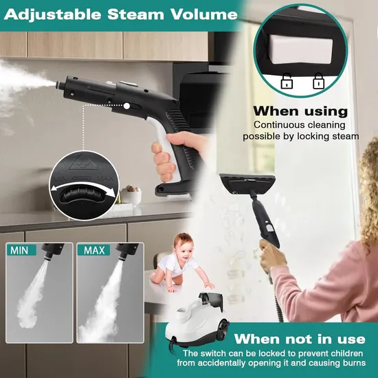 Multi Purpose Steamer Professional Household Cleaning Machine High Pressure and Temperature Steam Mop (SW618-F)
