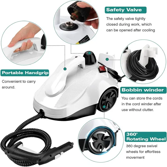 Multi Purpose Steamer Professional Household Cleaning Machine High Pressure and Temperature Steam Mop (SW618-D)