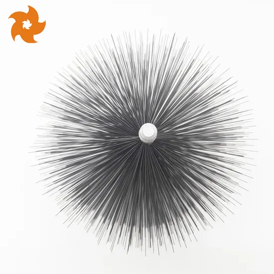 Cylinder Type Steel Wire Chimney Brushes Household Oil Tempered Steel Wire Fireplace Brush with Fiberglass Rod