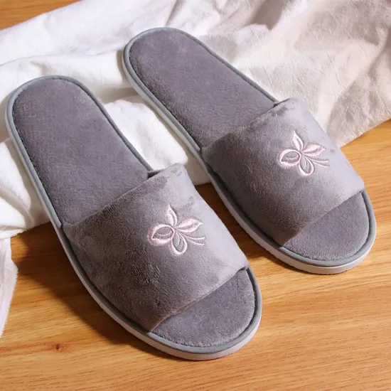 Personalized Hotel Velour Diposable Slippers