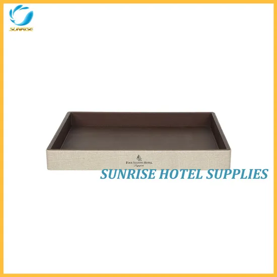 New Arrrival 5 Star Hotel Leather Service Tray Minibar Tray