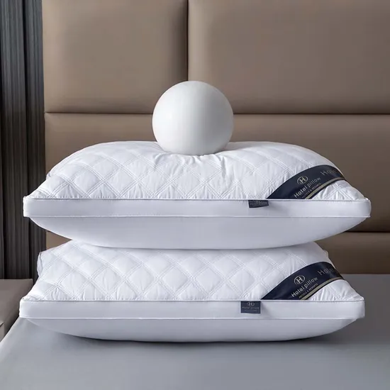 Hot Sale Handmade Stitching Technique Back and Side Hotels Pillows in White/Green/Gray for Quilted/Nap/Sleeping in Hotel/Home