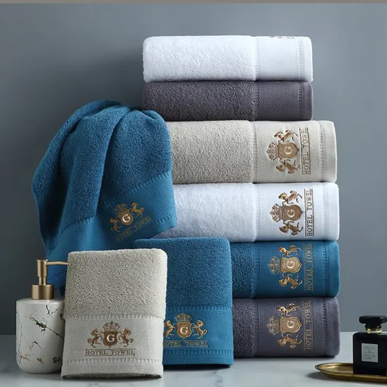 BSCI and Sedex 4p Certificated Factory Directly Sell Hotel Face Towel with Customized Logo