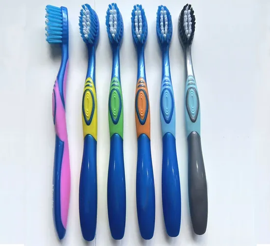 Super Quality Big Soft Rubber Handle Adult Toothbrush with Customized Logo