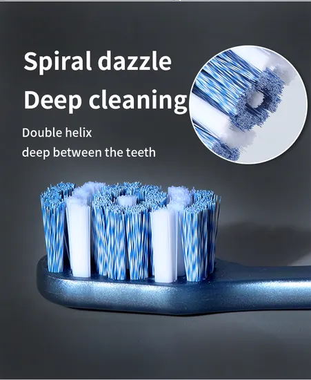 Best Selling Nylon 612 Toothbrush with Medium Spiral Bristle for Adult Deep Clean Teeth