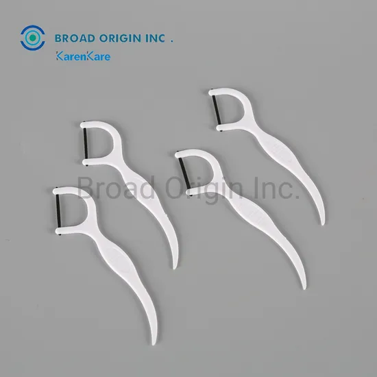 Hot Sales Cleaning Teeth Black Nylon F-Type Dental Floss Pick