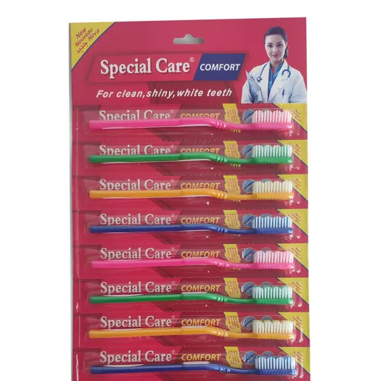 Hanger Card Hard/Medium/Soft Bristles Dozen Package Cheap Adult Toothbrush