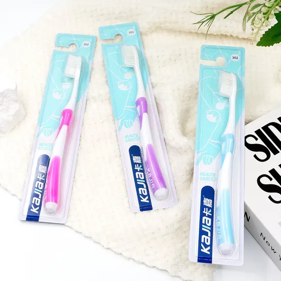 Customized Logo High Quality Anti Slip Handle Simple Design Dual Action Whitening Toothbrush