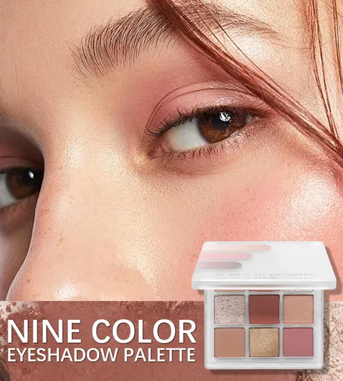 Cosmetics Translucent Light Clear and Sparkling 9 Color Eyeshadow Palette