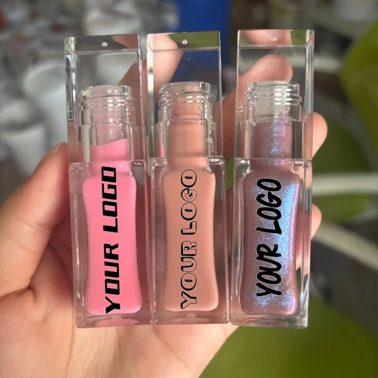 Pick Your Own Colors and Customised Lip Gloss Tube Liquid Glitter Clear Glossy Private Label Lip Gloss Low MOQ