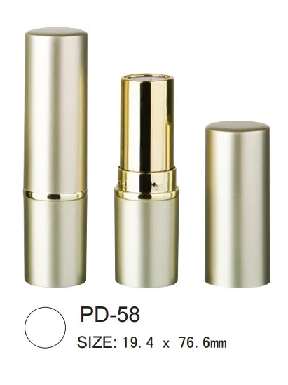 Empty Cosmetic Round Plastic Lipstick Tube