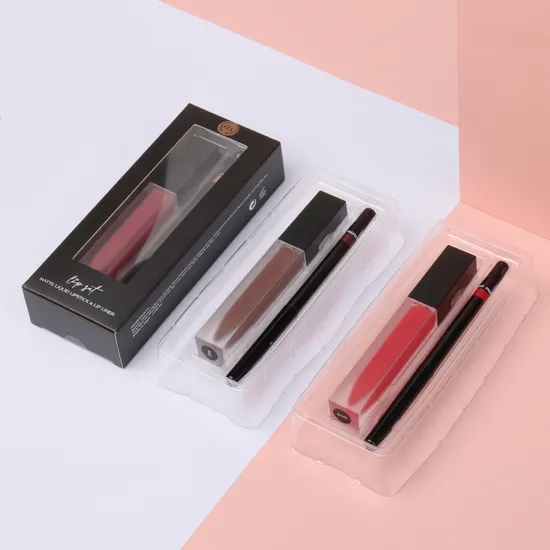 OEM Private Label Vegan Matte Lip Kits High Pigment Waterproof Liquid Lipstick and Lip Liner Set