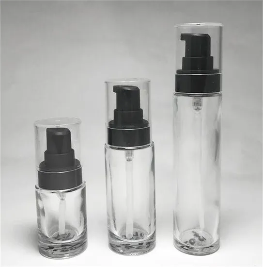 Cosmetic Packaging Glass Bottle with Pump Cream Jars