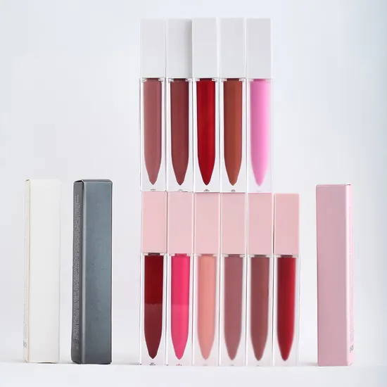OEM Transparent Frosted Square Moisturizing Lip Gloss Custom Matte Lip Gloss Makeup