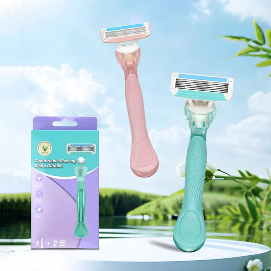 New Design Women Shaving Razor 5 Blade Safety Razor 3 Shave Cartridges