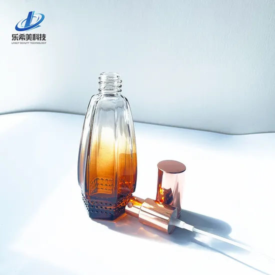60ml Glass Perfume Multicolor Bottle Empty Bottle Cosmetic Packaging with Spray Pump Made of Plastic High Quality Customized Container Parfume Recentagle Bottle