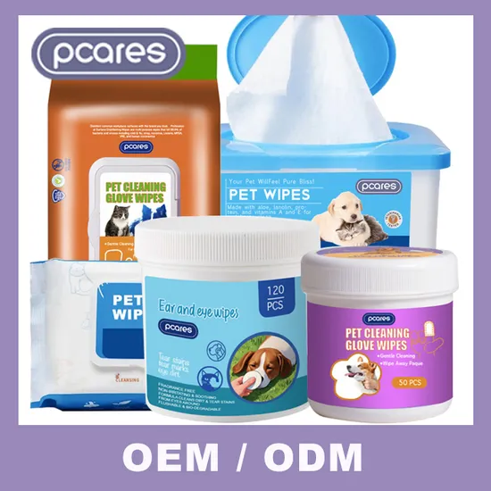 OEM/ODM Pet Wipes Manufacturers Safe Pet Eye Ear Paw Wipes Cat Dog Wipes for Organic