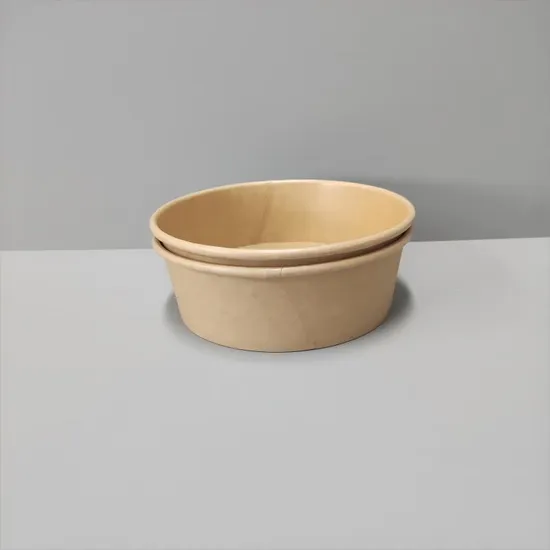 ODM/OEM Emballages Alimentaires Round Brown Biodegradable Eco-Friendly Take Away Salad Fast Kraft Paper Packaging Bowl