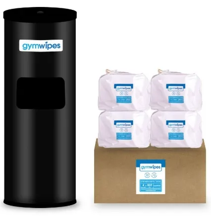 Cleaning Disposable Towel 800 1000 1200 Count Free Sample 100% Biodegradable Fitness Wipes Recyclable Gym Equipment Mega Roll Wet Wipe with Refill