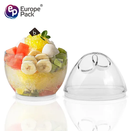 Plastic Dinner Cup Customized Logo Acceptable Any Color Pudding Cups Clear