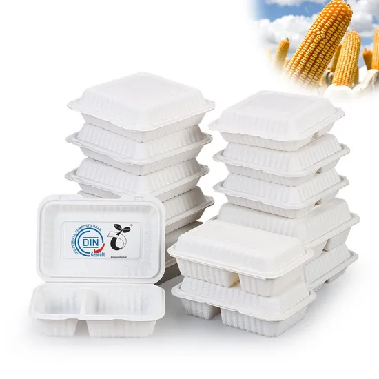 Biodegradable Food Grade Clamshell PP Hinged Disposable Meal Prep Luncn to Go Boxes Restaurant 9X9 Take Away Food Containers