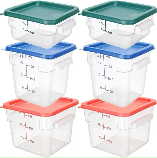 1.5L Square Plastic Food Storage Container Dry Cereal Food Container Storage