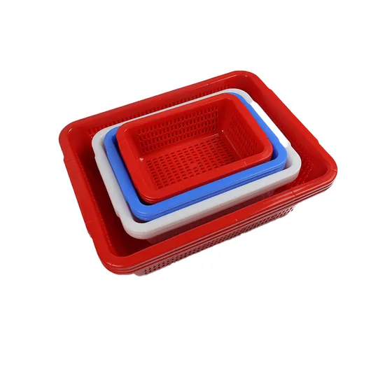 Factory Directly Household Multifunction Portable Hollow Desktop Storage Baskets Plastic Carry Organizer Basket with Handle