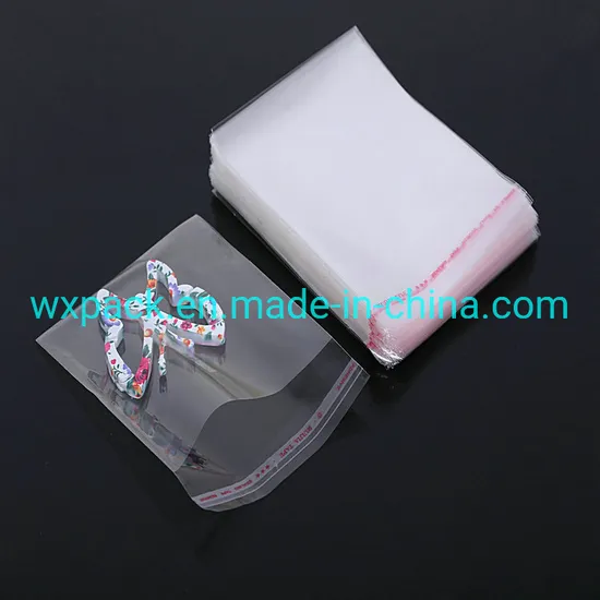 Clear OPP Cellophane Food Self Adhesive Sealing Bag Transparent Plastic OPP Header Bag