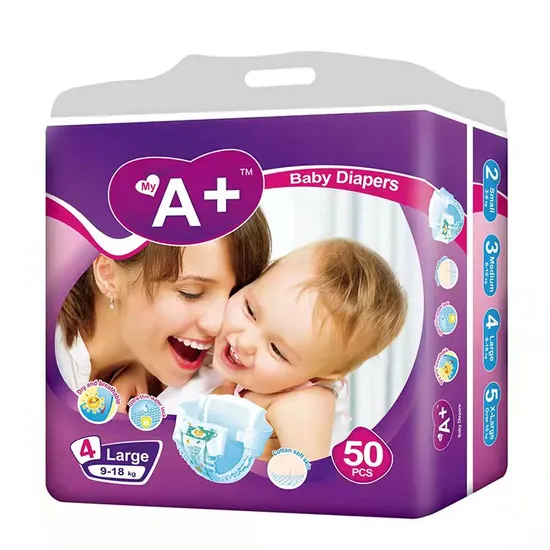 Wholesale Premium Disposable Sleepy OEM Nice Cotton Breathable Baby Diaper for New Born Supplier Manufacturer in China
