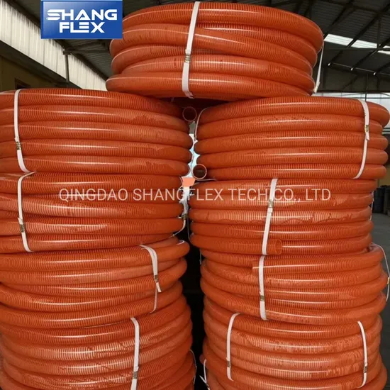 Orange Heavy Duty PVC Helix Spiral Suction and Delivery Hose