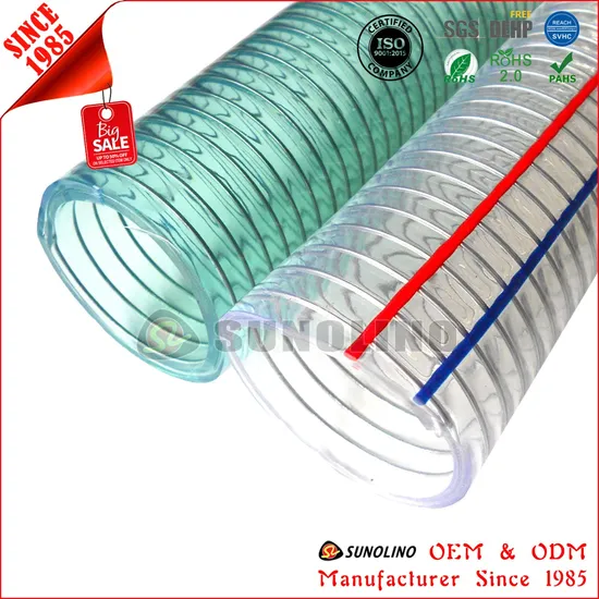 Flexible Water Sewage Suction PVC Steel Wire Hose