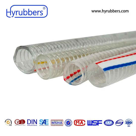 Transparent Flexible PVC Steel Wire Reinforced Suction Hose