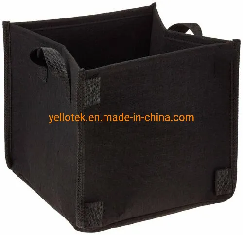 Square Grow Bags with Handle Heavy Duty Thickened Breathable Fabric Pot Reusable Planting Premium Cube Plants for Indoor and Outdoor Garden