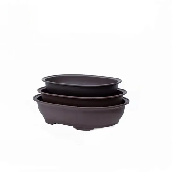 Factory Directly Durable Plastic Oval Bonsai Pot