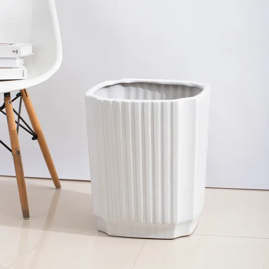 Home&Garden Planter Flowerpot Flower Pot Indoor Outdoor Decoration Big Stripe Ceramic Flowerpots
