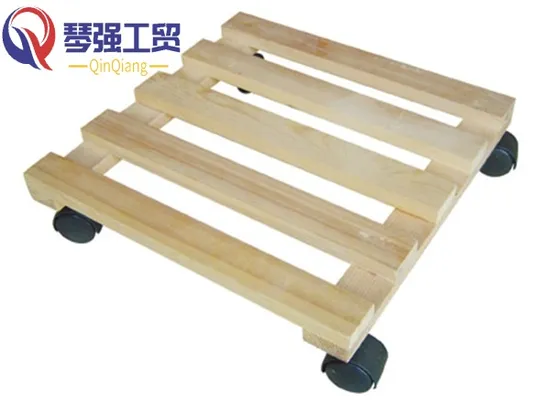 Stylish Wooden Plant Caddy on Wheels for Indoor and Outdoor Plants