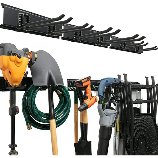 Jh-Mech Durable Long Hook Carbon Steel Garden Tool Rack