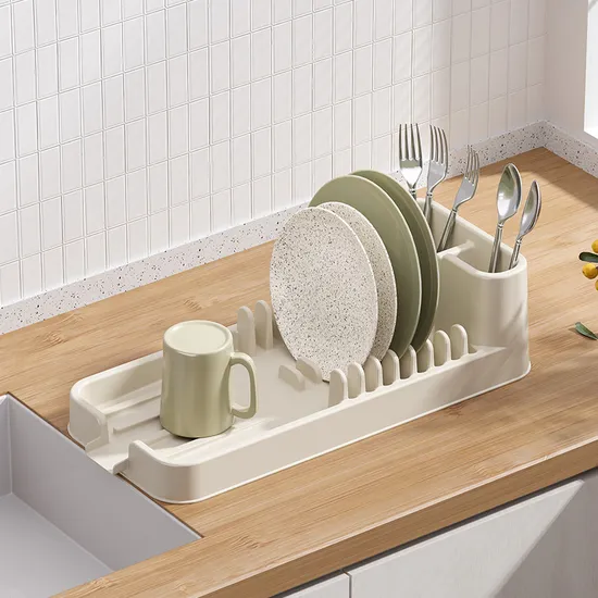 Wireking Kitchen Plastic Small Dish Drying Rack Over The Sink for Hotel