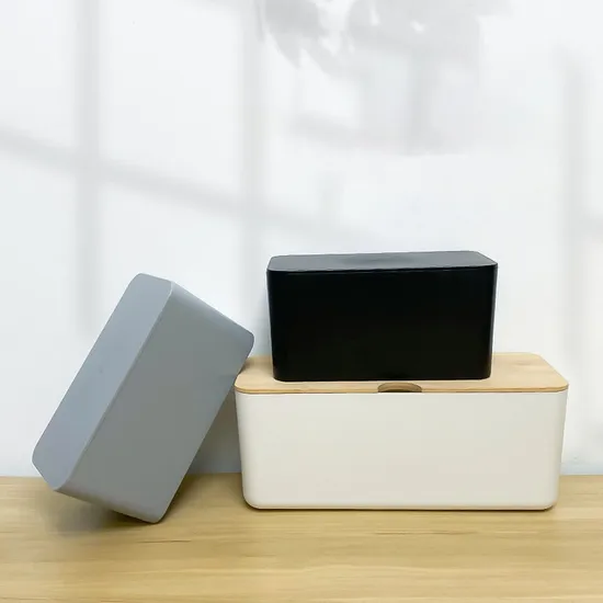 Custom Color Cable Management Box for Desktop Storage Cable Organization