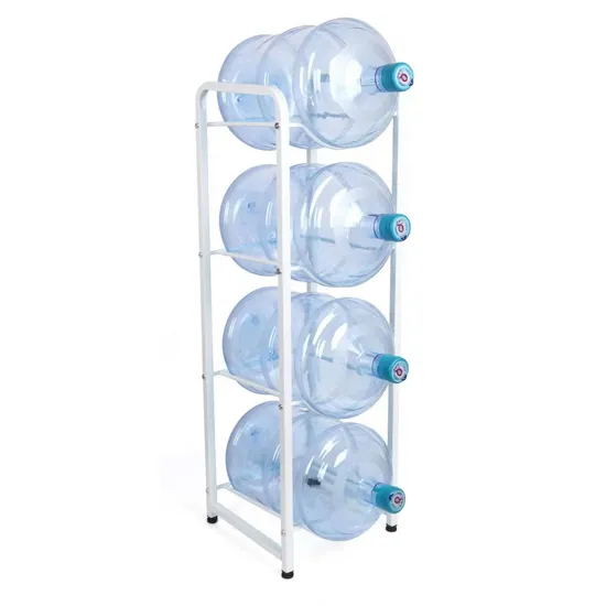 4 Tiers 5 Gallon Metal Water Jug Holder Water Bottle Storage Rack