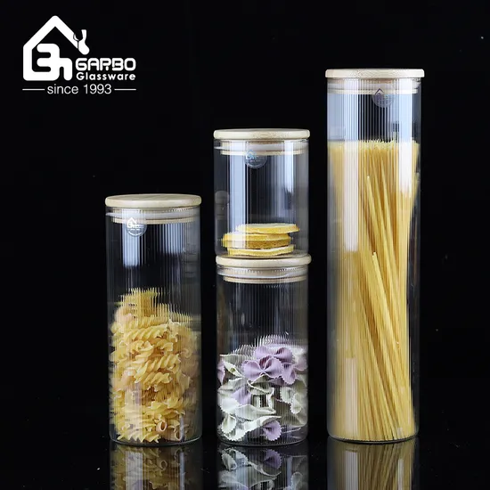 Kitchen Food Canister High Quality Borosilicate Clear Glass Storage Jar with Sealed Lid