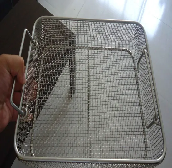 Sterilized Medical Punching Wire Mesh Basket Sterilizing Hospital Medical Disinfection Frame Basket