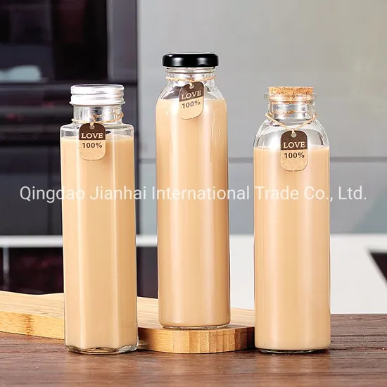 High Temperature Resistant Glass Sealed Milk Bottle Juice Bottle
