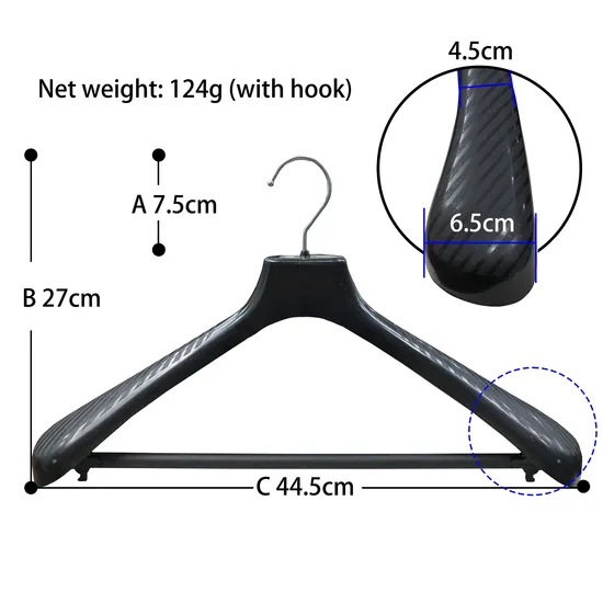 Jacket Hanger Coat Hanger with Pant Bar Wide Shoulder for Man and Woman