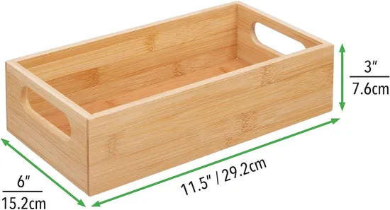 Wooden Bathroom Office Home Storage Box