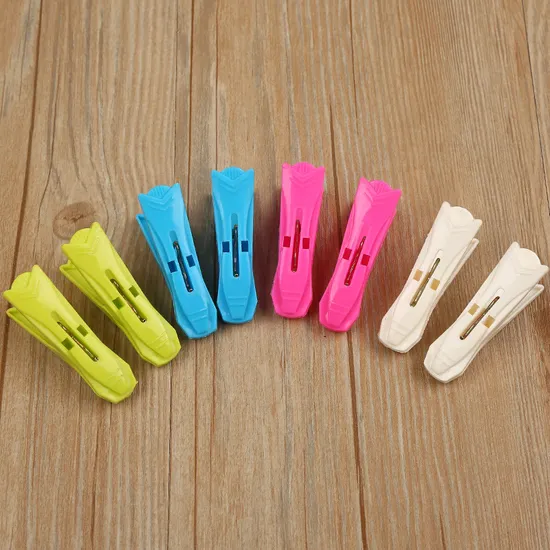 Wholesale Household Small Size Colorful Plastic Laundry Air-Drying Clothes Hanger Clamp Pins Clips Pegs