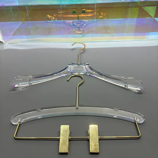 Crystal Clear Acrylic Coat Hangers for Wardrobe